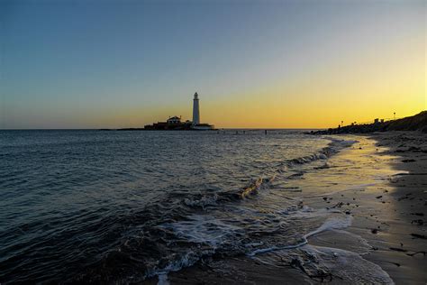 St Marys Lighthouse Sunrise Mixed Media by Smart Aviation | Pixels