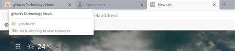 A look at Microsoft Edge 87's Sleeping Tabs feature - gHacks Tech News