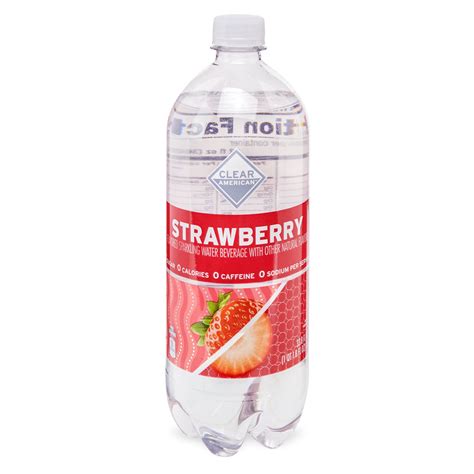 Clear American Sparkling Water, Strawberry, 33.8 fl oz - Walmart.com ...