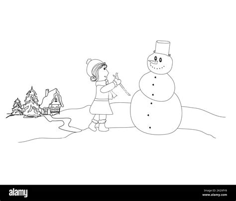 Snowman Black and White Stock Photos & Images - Alamy