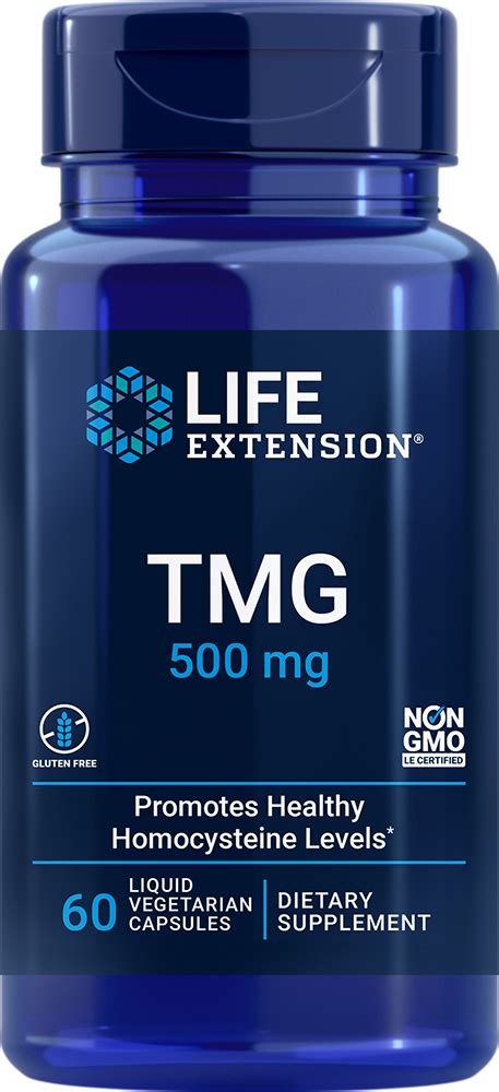 TMG, 500 mg 60 capsules | Life Extension