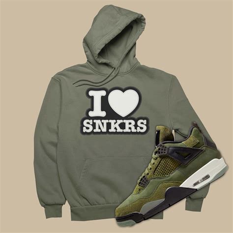 Air Jordan 4 Craft Medium Olive Outfit | I Love Sneakers Hoodie ...