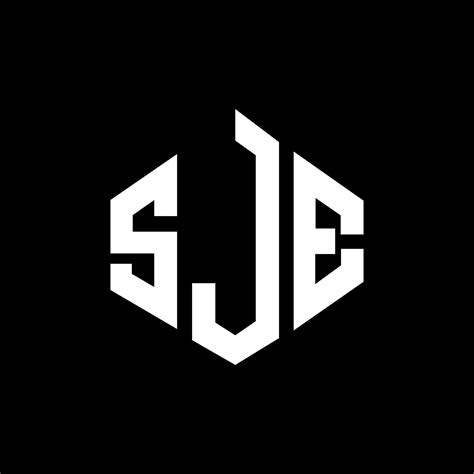 diseño de logotipo de letra sje con forma de polígono. sje polígono y diseño de logotipo en ...