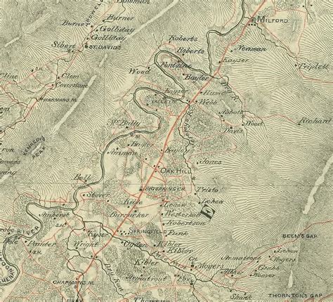 Page County 1864 Old Map with Homeowner Names Virginia wall | Etsy