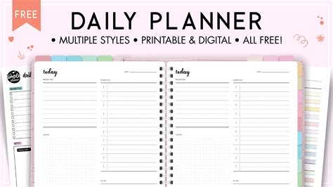 Download Free Printable Daily Planner PDF - World of Printables