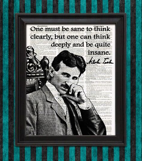 Nikola Tesla Science Poster Quote Wall Art Geekery - Etsy