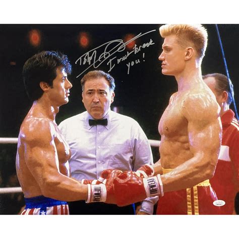 Dolph Lundgren Signed "Rocky IV" 16x20 Photo Inscribed "I must break you!" (JSA) | Pristine Auction