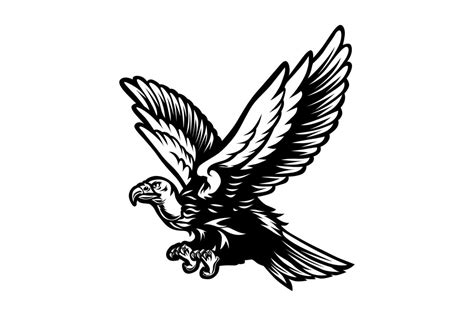 condor bird black white vector logo 14985233 Vector Art at Vecteezy