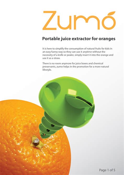 Zumo - Portable Juice Extractor on Behance