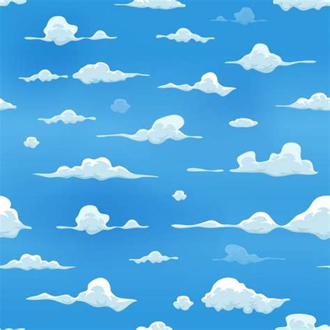 Seamless Clouds On Blue Sky Background 265323 Vector Art at Vecteezy