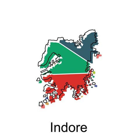 Map Of Indore City Modern Simple Geometric, illustration vector design template 26961407 Vector ...