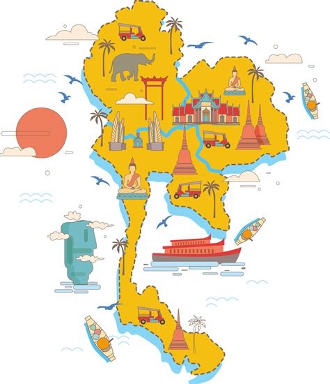 Area Thailand Vector Art Map Free Clipart HQ Transparent HQ PNG Download | FreePNGImg
