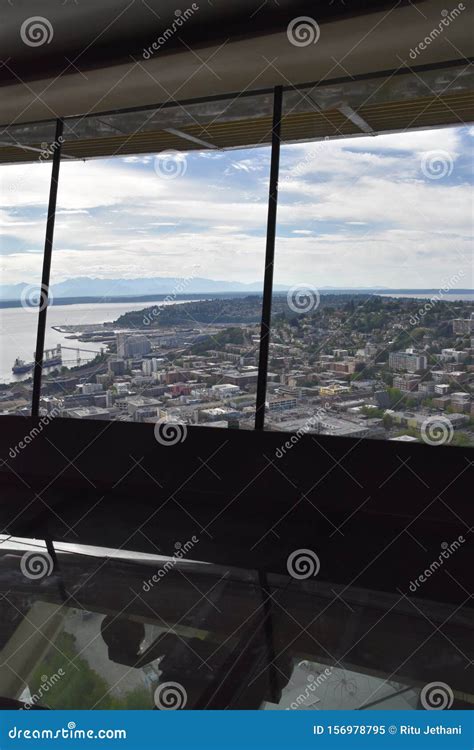 Observation Deck at Space Needle in Seattle, Washington Editorial Image ...