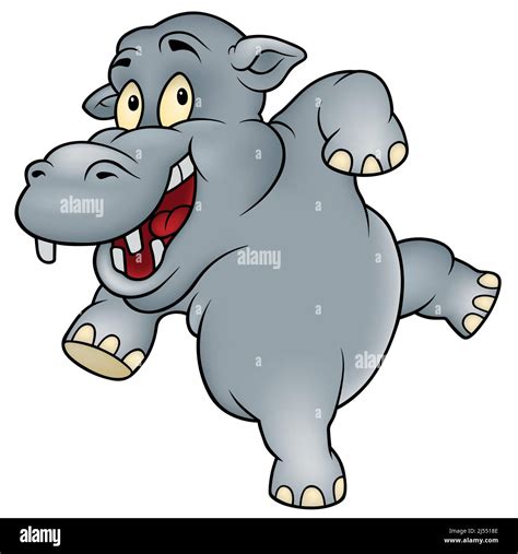 Gray Dancing Hippo Stock Vector Image & Art - Alamy