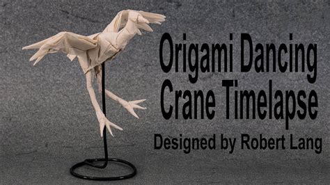 Origami Dancing Crane Timelapse (Robert Lang) - YouTube