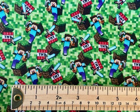 MINECRAFT FABRIC 100% Cotton Fabric Cotton Fabric Mask | Etsy