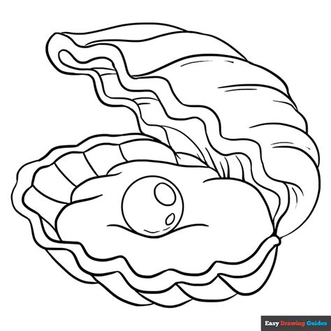 How to Draw an Oyster with a Pearl - Really Easy Drawing Tutorial