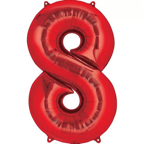 34in Red Number 8 Balloon | Party City