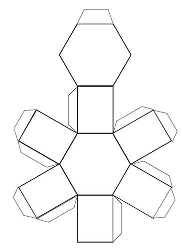 How to Make a Hexagonal Prism - a Printable 3d Net