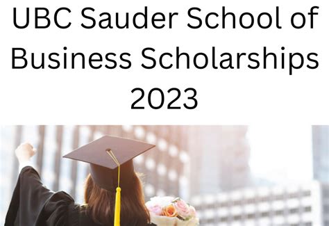 $60,000 Scholarship for International Masters Degree Students at UBC Sauder in Canada 2023 ...