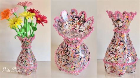 Best Out Of Waste Plastic Bottle Flower Vase. DIY. Plastic Bottle Craft ...