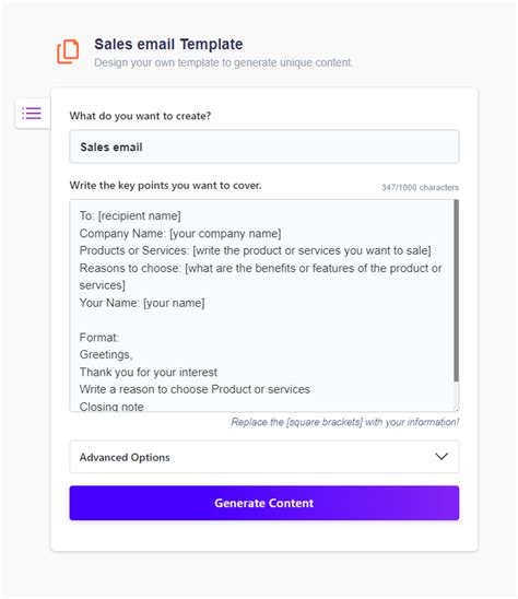 Sales email Templates with Examples (AI Generator) - Wordkraft