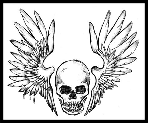 Skull and Wings by Liren on DeviantArt