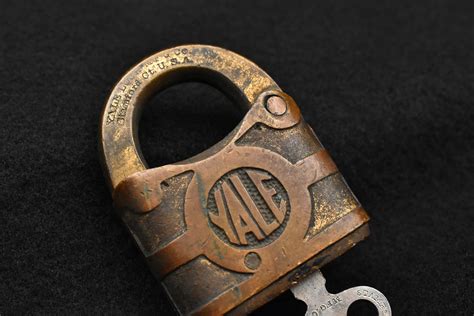 Antique Bronze Yale Padlock - Very rare