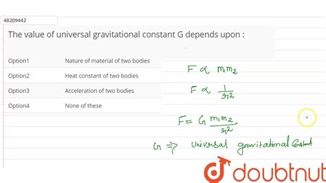 Universal Gravitational Constant Youtube