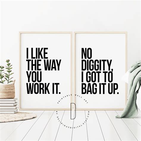 No Diggity Print Rap Lyrics Wall Art Rap Poster Rap Art - Etsy