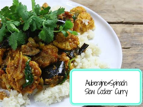 Aubergine & Spinach Slow Cooker Curry - Mummy in a TutuMummy in a Tutu