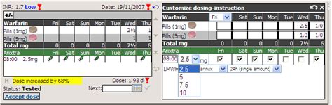 Anticoagulants, Tablet Options, Dosing Regimes and Instructions (warfarin) > Working with Dosing ...