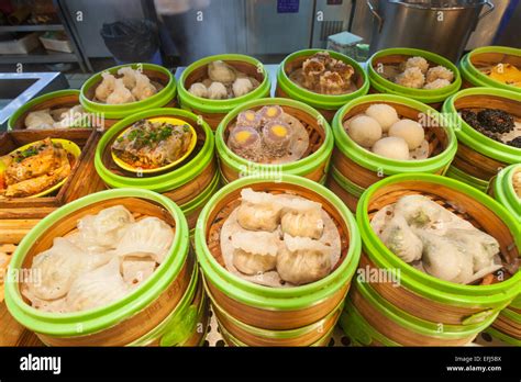 China, Shanghai, Yuyuan Garden, Restaurant Display of Steamed Dumplings Stock Photo - Alamy