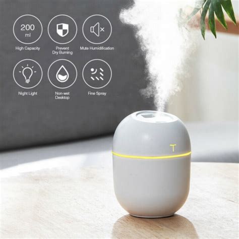 Air Humidifier Mini Ultrasonic USB Essential Oil Diffuser Car Purifier ...