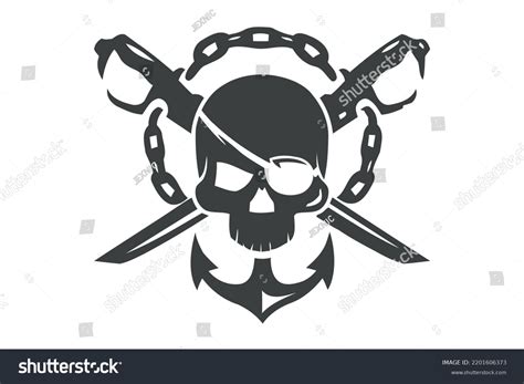 Logo Pirate White Background Stock Illustration 2201606373 | Shutterstock