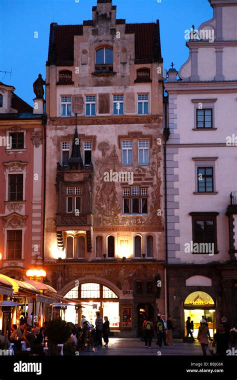 Czech Republic Prague Old Town Square at night Stock Photo - Alamy