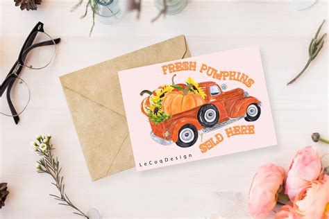 Pumpkin Clipart: truck WITH Pumpkins Thanksgiving - Etsy