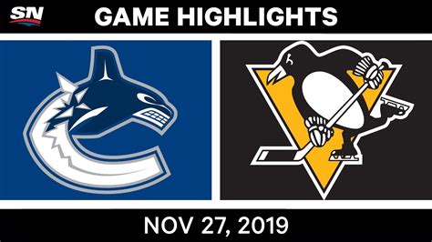 NHL Highlights | Canucks vs. Penguins – Nov. 27, 2019 - YouTube