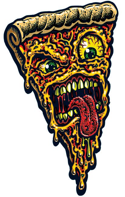 Decal Pizza Face - Jimbo Phillips sticker