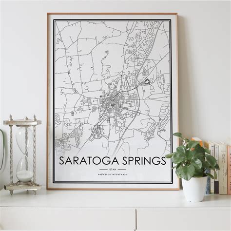 Saratoga Springs UTAH UT USA City Map Print Personalized - Etsy