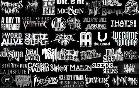 Black And White Band Collage | Dance gavin dance, Screamo bands, Band logos