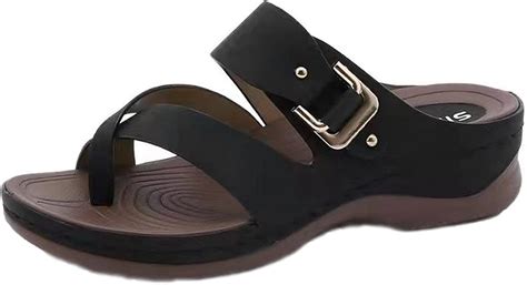 Womens Concealed Orthotic Sandals with Arch Support Adjustable Buckle ...