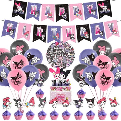 Buy Kuromi Bithday Party Decorations, Kuromi Birthday Party Supplies ...