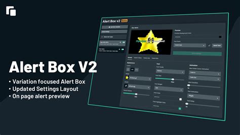 Streamlabs on Twitter: "Alert Box V2 is here | Variation focused, updated settings layout, on ...