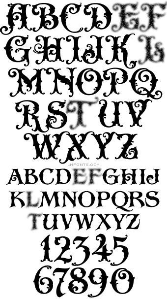 Letterhead Fonts / LHF Folklore / Vintage Fonts | Tattoo fonts alphabet, Lettering, Fonts alphabet