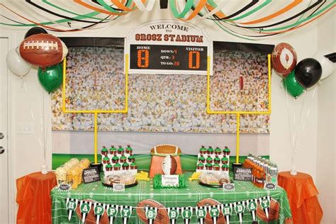 football Birthday Party Ideas | Photo 1 of 21 | Football birthday party, Football party ...