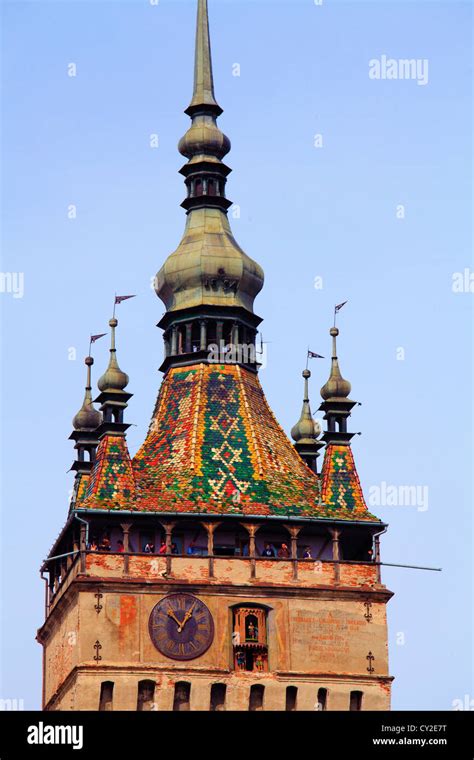 Romania, Sighisoara, Clock Tower Stock Photo - Alamy