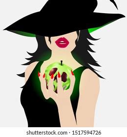 Witch Poisoned Apple Halloween Vector Art Stock Vector (Royalty Free ...