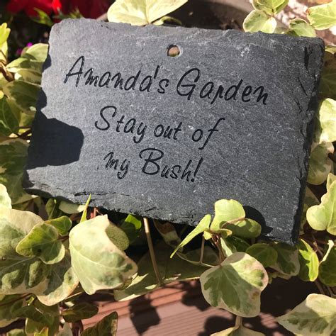 Personalised Slate Plaque and Hook Slate Garden Sign Unique | Etsy