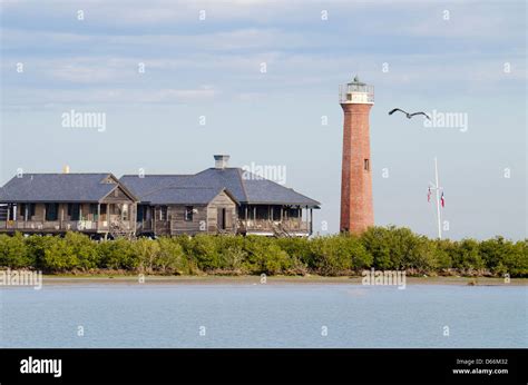 Lydia Ann lighthouse near Port Aransas and Aransas Pass, Texas, USA ...